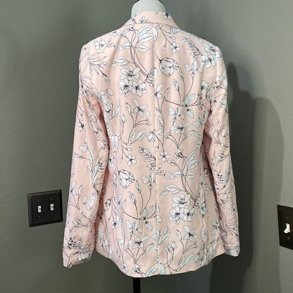 Roz & Ali Allover Floral Single Button Blazer Jacket - Picture 6 of 12